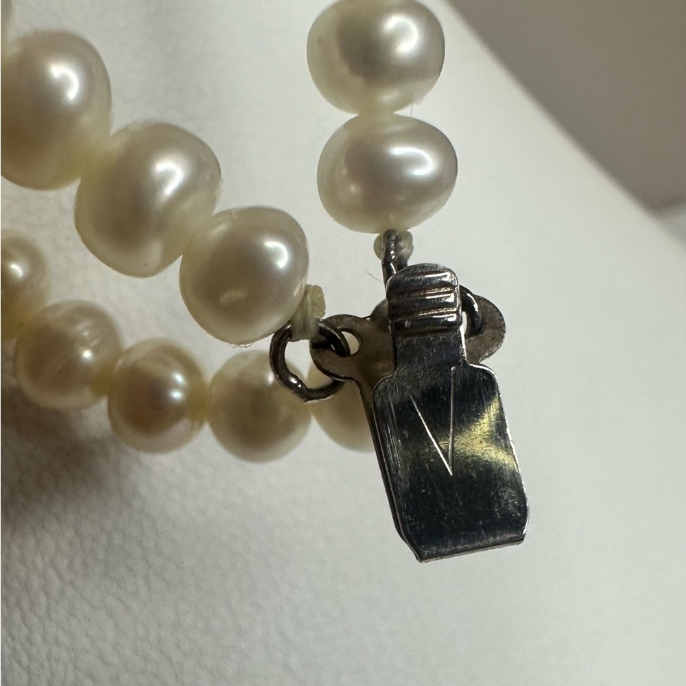 Danbury Mint Freshwater Pearl & Turquoise  3-Strand Necklace - Picture 5 of 12
